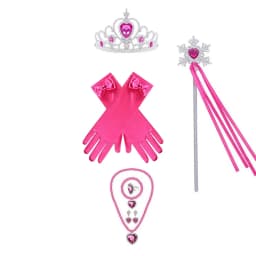 Princess Elsa Cosplay Accessories Gloves Wand Crown Jewelry Set Elsa Wig Braid For Snow Queen Princess Dress Clothes Cosplay