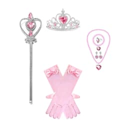 Princess Elsa Cosplay Accessories Gloves Wand Crown Jewelry Set Elsa Wig Braid For Snow Queen Princess Dress Clothes Cosplay