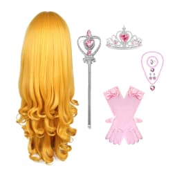 Princess Elsa Cosplay Accessories Gloves Wand Crown Jewelry Set Elsa Wig Braid For Snow Queen Princess Dress Clothes Cosplay