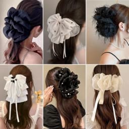 Elegant Bowknot Hair Clips Women Temperament Elegant Mesh Hair Clip Fashion Hair Accessories Girl Styling Hairpin Headdress