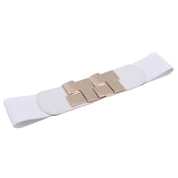 Women's Elastic Wide Waistband Classic Ladies Multicolor Square Buckle Dress Decorative Slim Stretchy Waistband