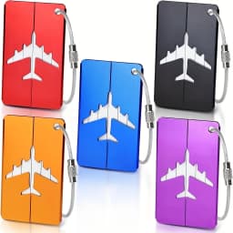 5/10pc Aluminum Travel Luggage Tag Durable Luggage Identification with Business Card Holder Fashion Tag Travel Accessories