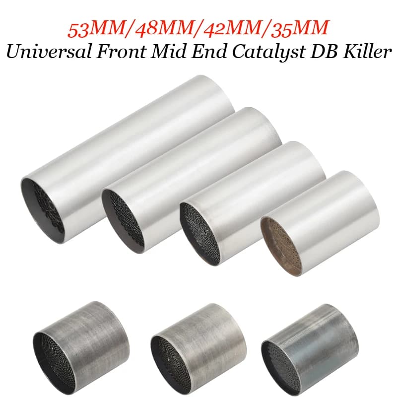 Universal Motorcycle 35/42/48//53MM Catalyst DB Killer for Motorcycle Full System Exhaust Muffler Noise Sound Eliminator