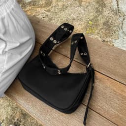Trendy Crossbody Bags Double-breasted Adjustable Strap Black Women's Chest Bag Harajuku Students Zipper Satchel Shoulder Bag