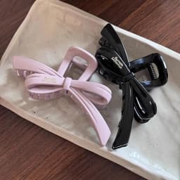 Trendy Solid Color Bow Large Hair Claw for Women Acrylic Bowknot Hair Clips Ponytail Hairpins Girls Barrettes Hair Accessories