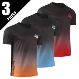 1/4/6 Pcs Men's Plus Size Gradient Quick-Drying Short-Sleeved Teenagers Loose Sports Running Fitness Football Basketball T-Shirt