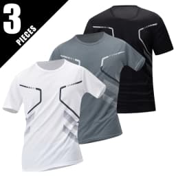 1/4/6 Pcs Men's Plus Size Gradient Quick-Drying Short-Sleeved Teenagers Loose Sports Running Fitness Football Basketball T-Shirt