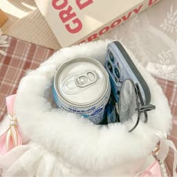 New Cute Bunny Plush Bag Lolita Element Shoulder Bag Kawaii Princess Sweet Pearl Chain Crossbody Bags Long-eared Rabbit Purse