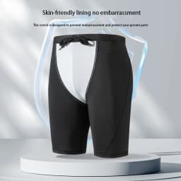 High Quality Men's Swimsuit Swim Shorts Five Quarter Quick Drying Loose Plus Size Swimming Kit Anti-embarrassment