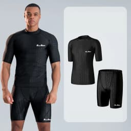 High Quality Men's Swimsuit Swim Shorts Five Quarter Quick Drying Loose Plus Size Swimming Kit Anti-embarrassment
