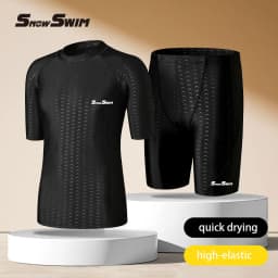 High Quality Men's Swimsuit Swim Shorts Five Quarter Quick Drying Loose Plus Size Swimming Kit Anti-embarrassment