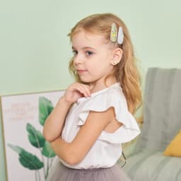 5Pcs/Set Mini Baby Girl Cute HairClip Print Cotton Alloy Hairclip for Toddler Girl Lovely Kid Headwear Baby Hair Accessories