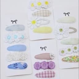 5Pcs/Set Mini Baby Girl Cute HairClip Print Cotton Alloy Hairclip for Toddler Girl Lovely Kid Headwear Baby Hair Accessories