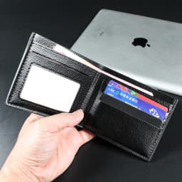 Fashion Men's Solid Color Horizontal Short Style Leather Wallet with Multiple Card Slots and A Clear ID Window for Students