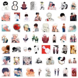 50pcs The Summer Hikari Died Stickers Cool Yoshiki Hikaru Sticker Laptop Bike Skateboard Suitcase Bike Aesthetics Decals
