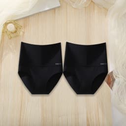 2Pcs/Set High Waist Panties Women Body Slimming Underwear Breathable Comfortable Briefs Solid Briefs Breathable Lingerie
