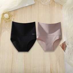 2Pcs/Set High Waist Panties Women Body Slimming Underwear Breathable Comfortable Briefs Solid Briefs Breathable Lingerie