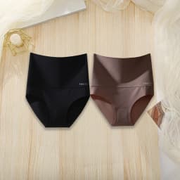 2Pcs/Set High Waist Panties Women Body Slimming Underwear Breathable Comfortable Briefs Solid Briefs Breathable Lingerie