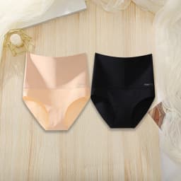 2Pcs/Set High Waist Panties Women Body Slimming Underwear Breathable Comfortable Briefs Solid Briefs Breathable Lingerie