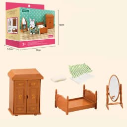 1:12 Forest Family Dollhouse Furniture Montessori Miniature Doll House Kitchen Bedroom Bathroom Accessories For Girl Gifts