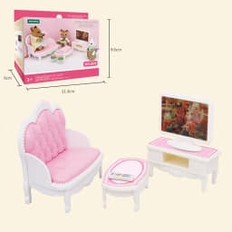 1:12 Forest Family Dollhouse Furniture Montessori Miniature Doll House Kitchen Bedroom Bathroom Accessories For Girl Gifts