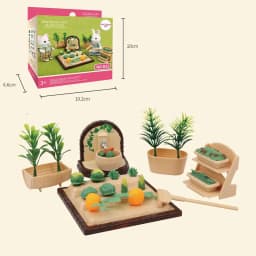 1:12 Forest Family Dollhouse Furniture Montessori Miniature Doll House Kitchen Bedroom Bathroom Accessories For Girl Gifts