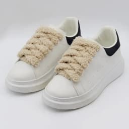 Fall Autumn Winter Fuzzy Shoelaces Soft 15mm Big Fat Plush Towel Laces Halloween Christmas Decoration for Adults Casual Sneakers