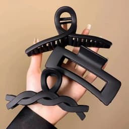 Black Series Big Hair Clip for Women Simplicity Ponytail Clip Women Fashion Shark Clip Girl Hair Clamp
