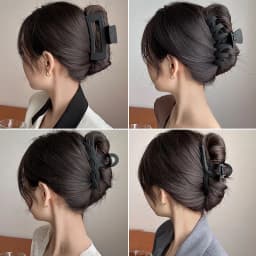 Black Series Big Hair Clip for Women Simplicity Ponytail Clip Women Fashion Shark Clip Girl Hair Clamp