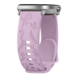 20mm Flower Engraved Watch Strap For Samsung Galaxy Watch 6/5/4 40mm/44mm 5Pro 45mm Watch 6 4 Classic 43mm/47mm 42mm/46mm Band