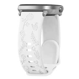 20mm Flower Engraved Watch Strap For Samsung Galaxy Watch 6/5/4 40mm/44mm 5Pro 45mm Watch 6 4 Classic 43mm/47mm 42mm/46mm Band