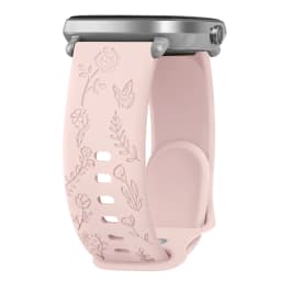 20mm Flower Engraved Watch Strap For Samsung Galaxy Watch 6/5/4 40mm/44mm 5Pro 45mm Watch 6 4 Classic 43mm/47mm 42mm/46mm Band