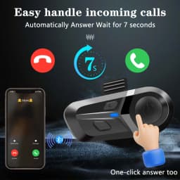 Wireless Motorcycle Helmet Headset Hands-free Call Phone Motorcycle Waterproof Earphone Music Player Moto Helmet