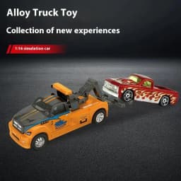 1:64 Alloy Truck Cab Model, Retro Style with Pull-Back Motor Action, Perfect Kids Toy, Miniature Collector's Item