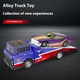 1:64 Alloy Truck Cab Model, Retro Style with Pull-Back Motor Action, Perfect Kids Toy, Miniature Collector's Item