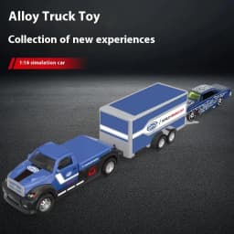 1:64 Alloy Truck Cab Model, Retro Style with Pull-Back Motor Action, Perfect Kids Toy, Miniature Collector's Item