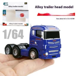 1:64 Alloy Truck Cab Model, Retro Style with Pull-Back Motor Action, Perfect Kids Toy, Miniature Collector's Item