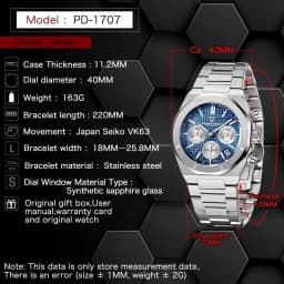Pagani Design 2026 New VK63 Men's Business Quartz Watch Sapphire Stainless Steel 20Bar Waterproof Sports Chronometer Code Watch