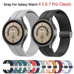 No Gap Magnetic Silicone Strap For Samsung Galaxy Watch 7 6 5 4 44mm 40mm Pro 45mm Bracelet Galaxy Watch6 Classic 43mm 47mm Band