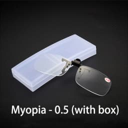 Glasses Clip With Myopia -0.75~-2.0 Glasses Clip With Case Can be Clip On Near-sighted Glasses For Driving Or Fishing