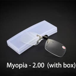 Glasses Clip With Myopia -0.75~-2.0 Glasses Clip With Case Can be Clip On Near-sighted Glasses For Driving Or Fishing