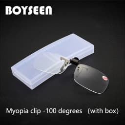 Glasses Clip With Myopia -0.75~-2.0 Glasses Clip With Case Can be Clip On Near-sighted Glasses For Driving Or Fishing