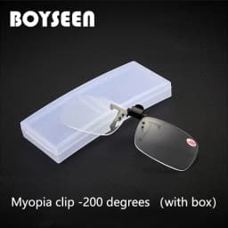 Glasses Clip With Myopia -0.75~-2.0 Glasses Clip With Case Can be Clip On Near-sighted Glasses For Driving Or Fishing