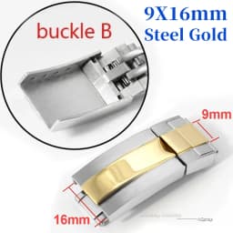 9x9mm Watch Buckle for Rolex DAYTONA SUBMARINER GMT Watch Band Clasp Stainless Steel Fine-tuning Pull Button 9X16mm Buckles