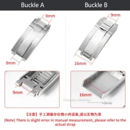 9x9mm Watch Buckle for Rolex DAYTONA SUBMARINER GMT Watch Band Clasp Stainless Steel Fine-tuning Pull Button 9X16mm Buckles