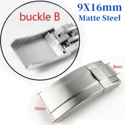 9x9mm Watch Buckle for Rolex DAYTONA SUBMARINER GMT Watch Band Clasp Stainless Steel Fine-tuning Pull Button 9X16mm Buckles