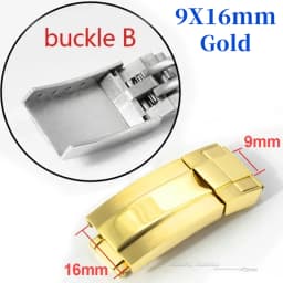 9x9mm Watch Buckle for Rolex DAYTONA SUBMARINER GMT Watch Band Clasp Stainless Steel Fine-tuning Pull Button 9X16mm Buckles