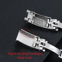 9x9mm Watch Buckle for Rolex DAYTONA SUBMARINER GMT Watch Band Clasp Stainless Steel Fine-tuning Pull Button 9X16mm Buckles