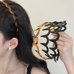 1PC Zig-Zag Long Tooth Hairband Big Weave Toothed Hair Hoops Non-slip Sports Headband Washing Face Hairbands Hair Accessories