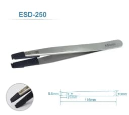 1-5PC Watch Hands Installation Work Tweezers Straight Elbow Handle Stainless Antistatic Plastic Tweezers ESD-259 ESD-259A ESD-7A